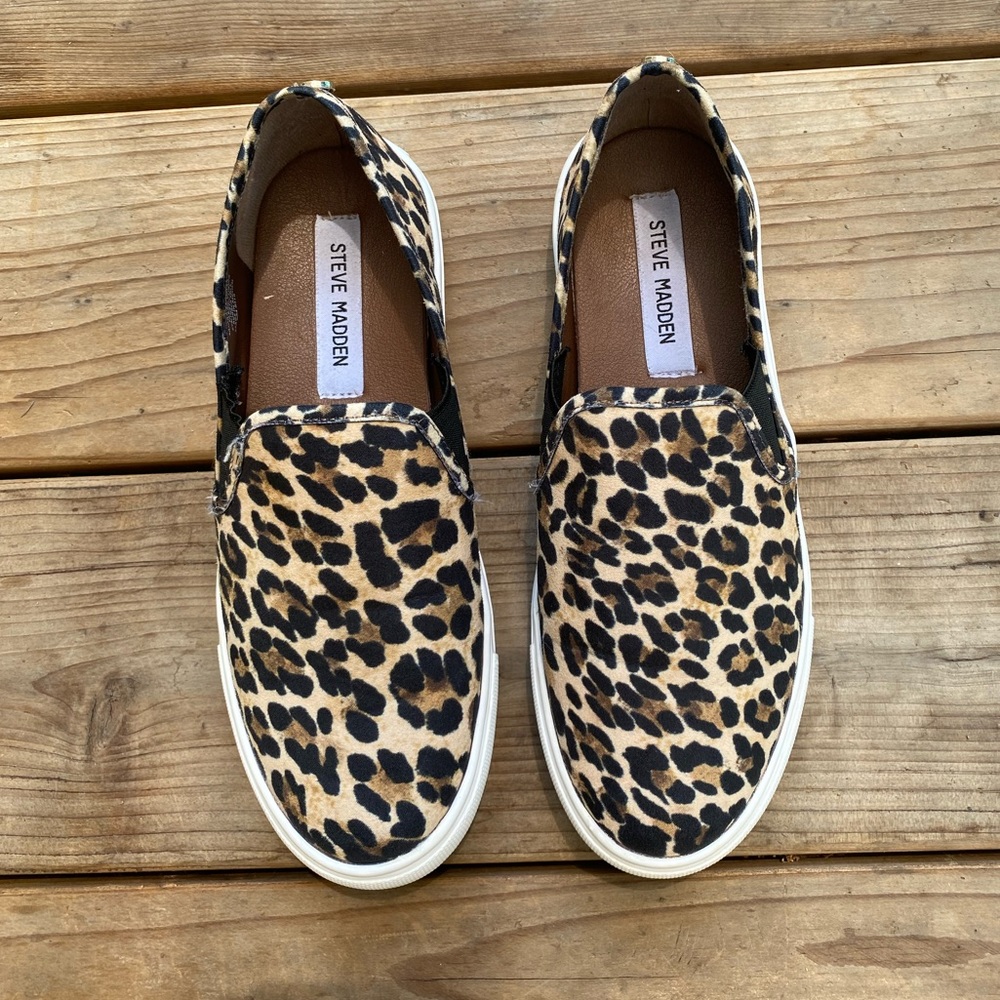 Steve Madden leopard sneakers